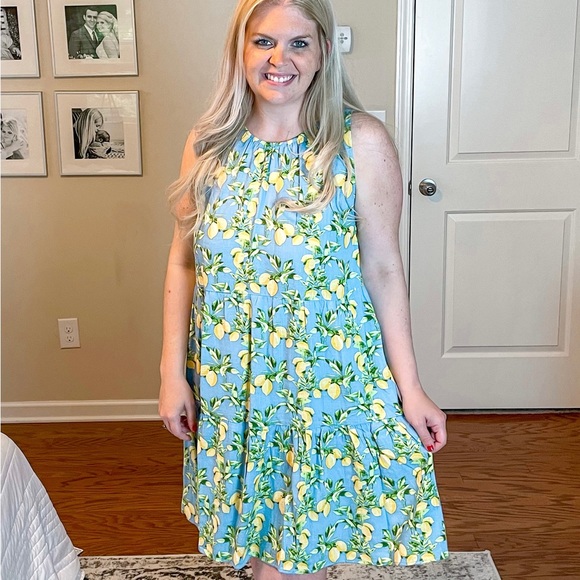 LOFT Dresses & Skirts - Lemon tiered swing dress from LOFT worn once for photo!